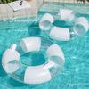 Transparenter Schwimmring für Erwachsene, verdickter aufblasbarer Achsel-Schwimmring mit Griff, perfekt für Fotos, Strand, Pool, Wasserspiele