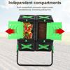140L Dual Chamber Compost Bin Outdoor Tumbling Composting Case Fast Assemble Tumbling Easy Setup for Eco-Friendly Gardening