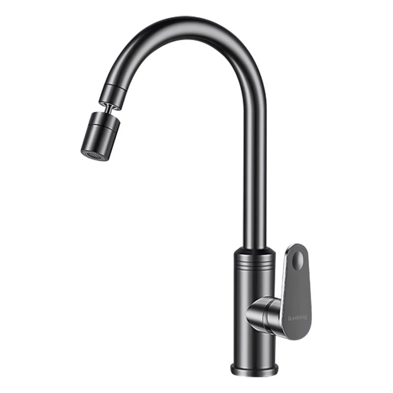 iLeddog German 2-in-1 Kitchen Sink Faucet with Swivel & Pressure Boost
