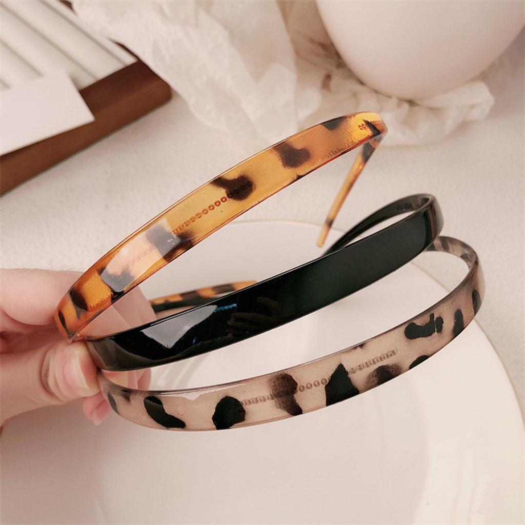 3pcs Thin Plastic Hair Hoops For Women Men And Girls Non Slip Teeth Soft Headbands Acrylic Plastic Headband