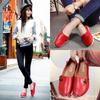 Plus Size Genuine Leather Low-Top Loafers for Women