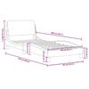 VidaXL Bed Frames with Headboard, Upholstered Bed with Slat Base, Single Bed with Footboard, Adult Bedroom Bed, Grey 373106