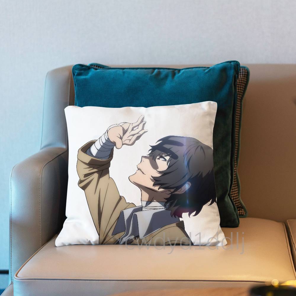 B-Bungo Stray D-Dogs Dazai Pillow Case Cover Square Sofa With For Pattern Comfortable Cushion Suitable Of Room
