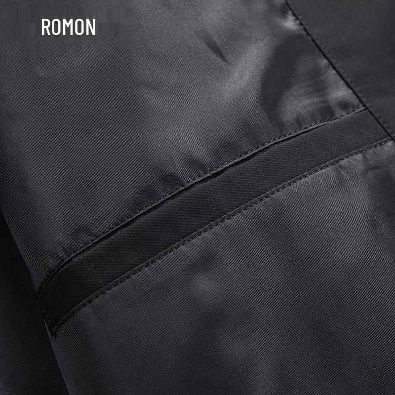 ROMON Men's Detachable Hood Anti-Wrinkle Business Casual Jacket