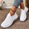 Women's Knitted Loafers - Round Toe Comfortable Slip-On Shoes, Soft & Cushioned Sole Casual Sneakers for Women