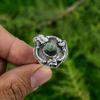 Natural Chrysoprase Rough Statement Art Deco Sister Ring Jewelry Sterling Silver