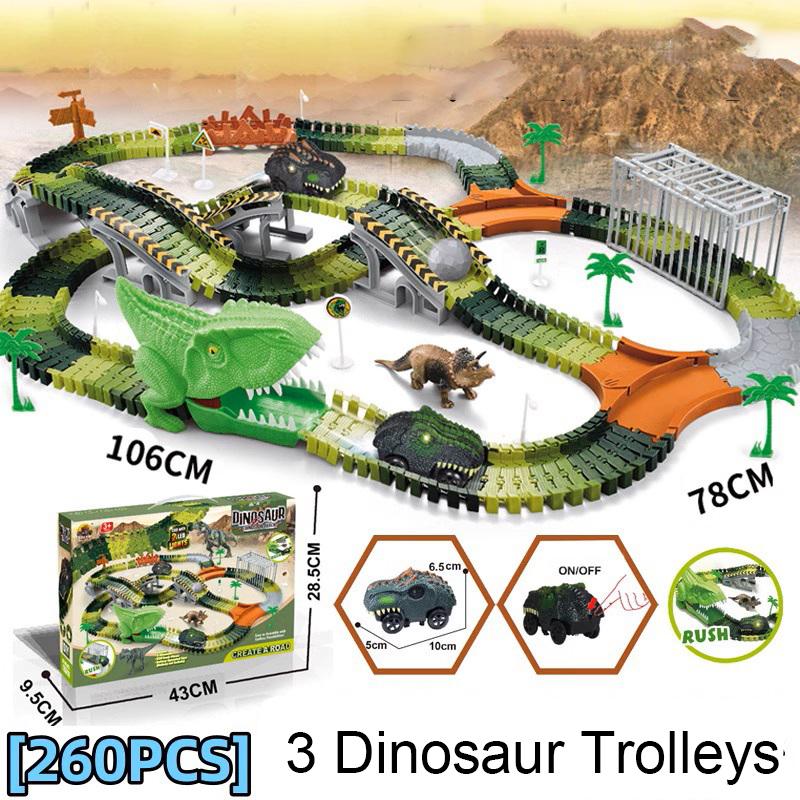 Dinosaures Jouets Garçon Jeu De Piste Flexible Dinosaures – Crée Une Course Mondiale – 2 Voitures – Neuf Dinosaures Jouets Garçon Jeu De Piste Flexible Dinosaures – Crée Une Course Mondiale – 2 Voitures – Neuf