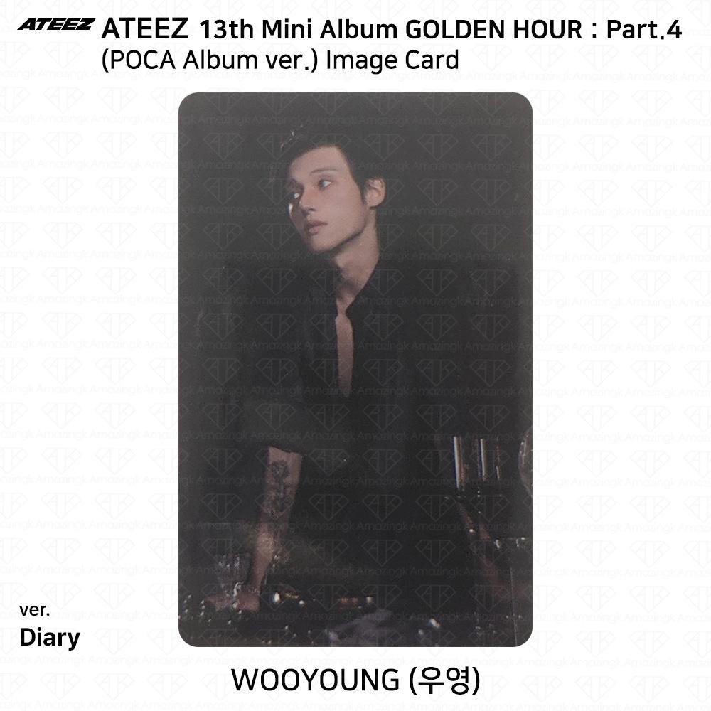 ATEEZ 13. Mini-Album Golden Hour Teil 4 POCA Album Version. Fotokarte