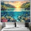 Underwater Coral Paradise Wall Hanging  Natural Ocean Scenery Tapestry