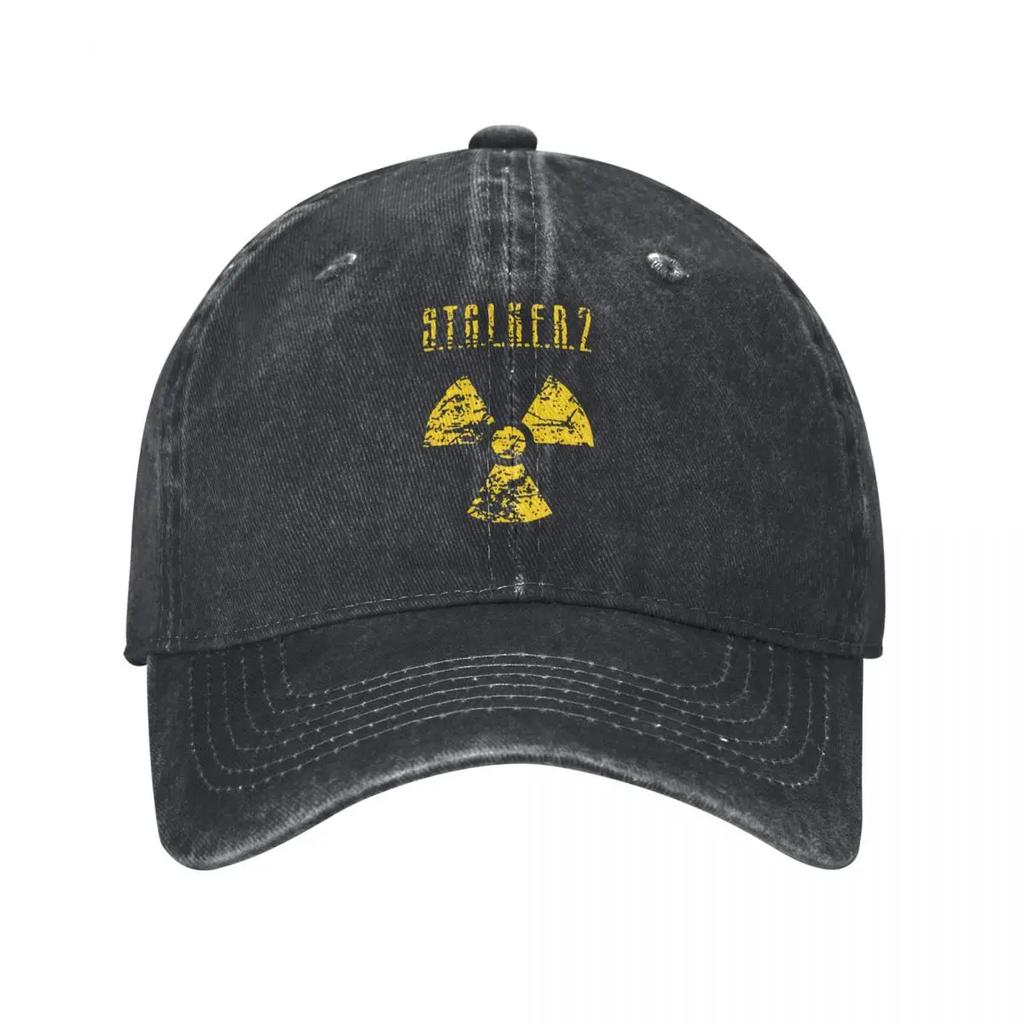 Vintage Vintage Stalker Znak Radiace Hra Baseballová Čepice Pánská Dámská Opotřebovaná Praná Pokrývka Hlavy Outdoorové Aktivity Klobouky Čepice
