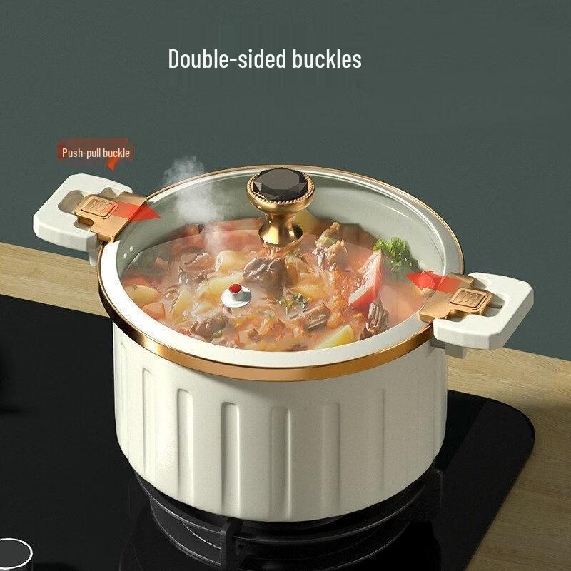 ZISIZ Household Double-Handle Soup Pot