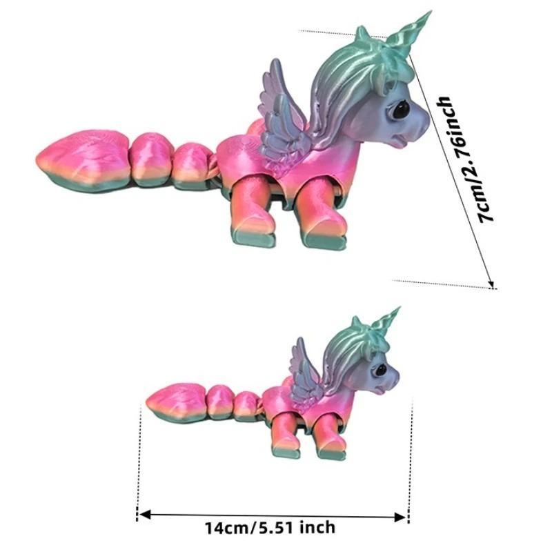 Mini Mehrgelenk Bewegliches 3D Gedrucktes Pony Spielzeug Niedliche Relief Sensorische Figur Haus Büro Schreibtisch Ornament Kinder Geschenk