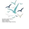 11 Pcs Wood Nautical Seagull Wall Art Handmade Coastal Theme Wall Decor Vintage Flying Sea Bird Wall Sculpture for Home Bathroom Lake House