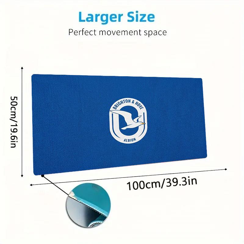 Brighton & Hove Albion Large Size Mouse Pad Large Gaming Table Cushion Non-slip Laptop Tablet Big Mousepad XXL Mat Mini PC Playmat With Lock Edge