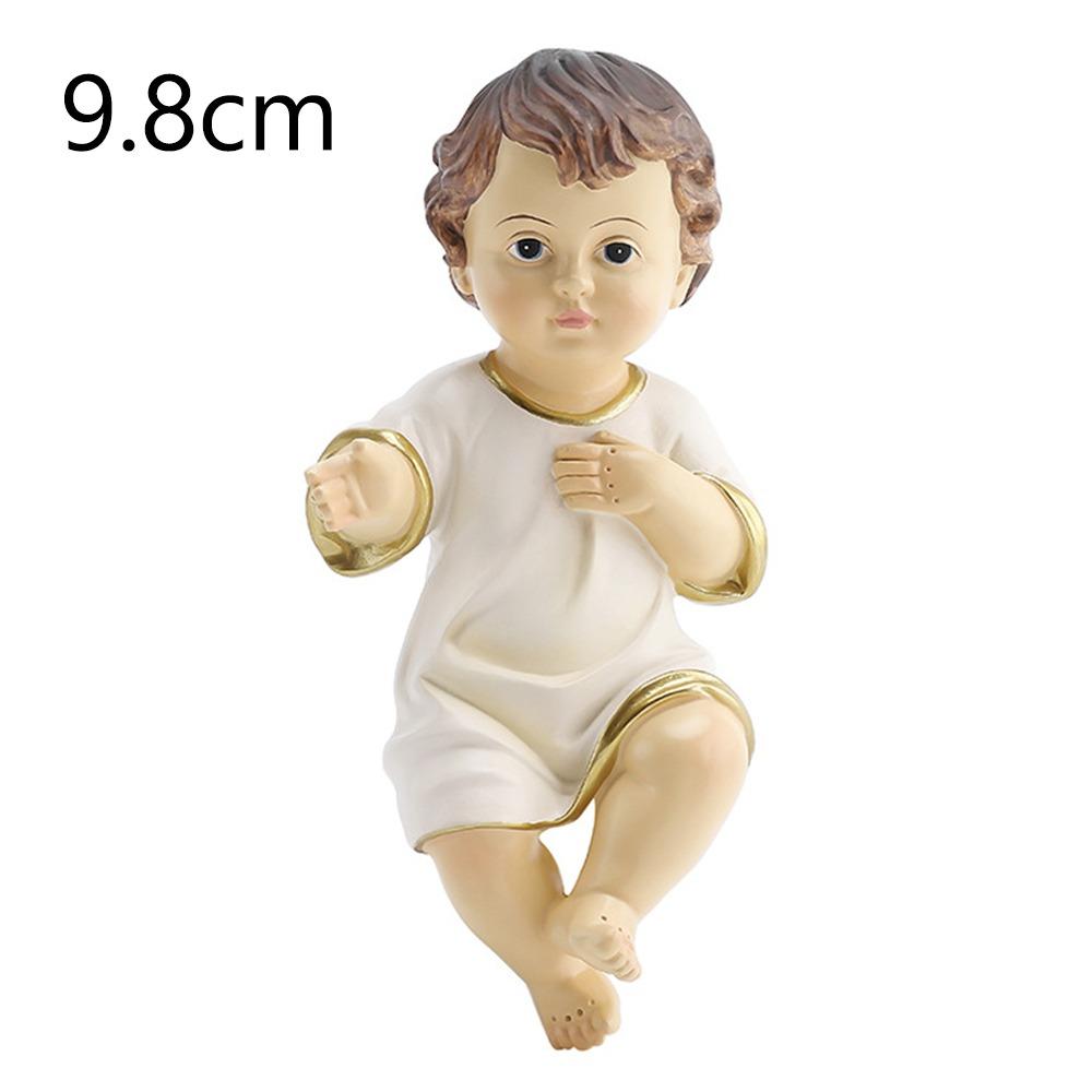 

Настольные аксессуары Фигурки младенцев и детей Смола Садовые статуэтки Украшение Статуэтка Иисуса Рождество 9.8cm