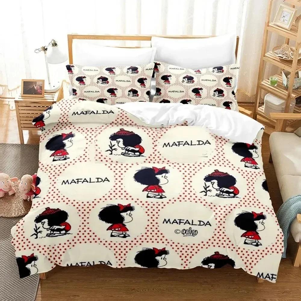 Luxuriöses neues 3D-Druck Mafalda Bettwäsche-Set Bettbezug Bett-Set Steppdeckenbezug Kissenbezug King Queen Größe Jungen Erwachsene Bettwäsche-Set
