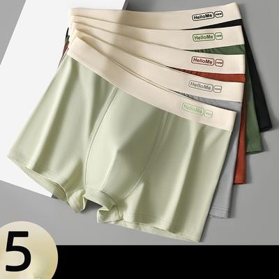 5pcs Men's Underwear Men's Boxy Underwear Men's Trendy Boxy Shorts Thin Shorts Boxer Brief