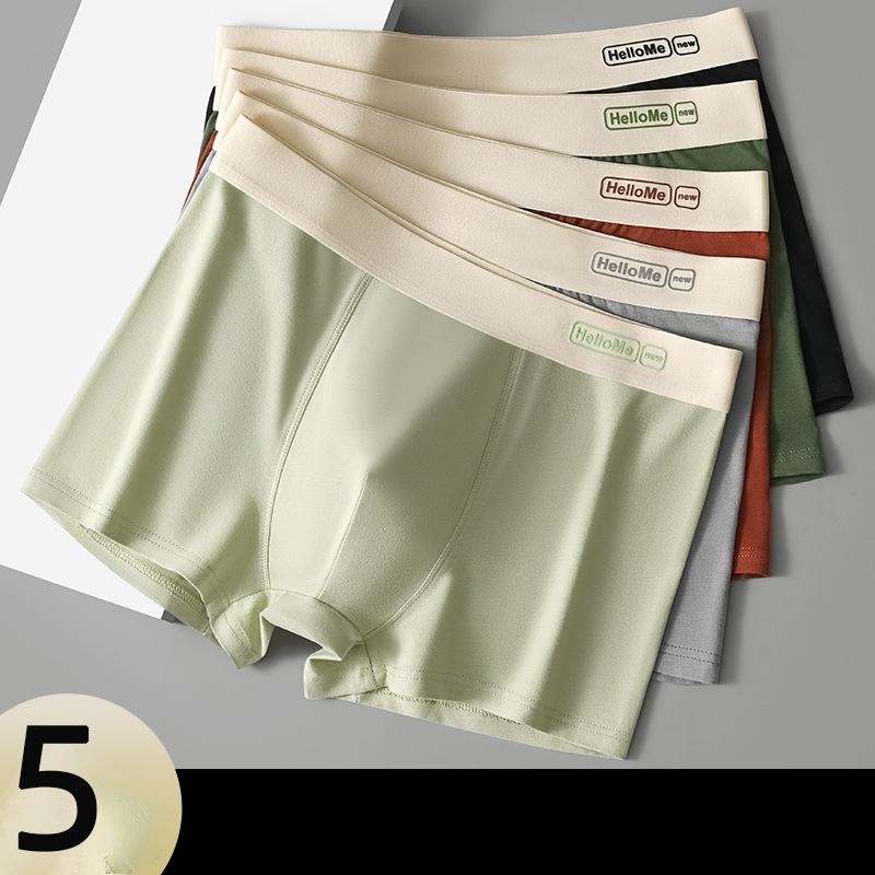 5pcs Men's Underwear Men's Boxy Underwear Men's Trendy Boxy Shorts Thin Shorts Boxer Brief