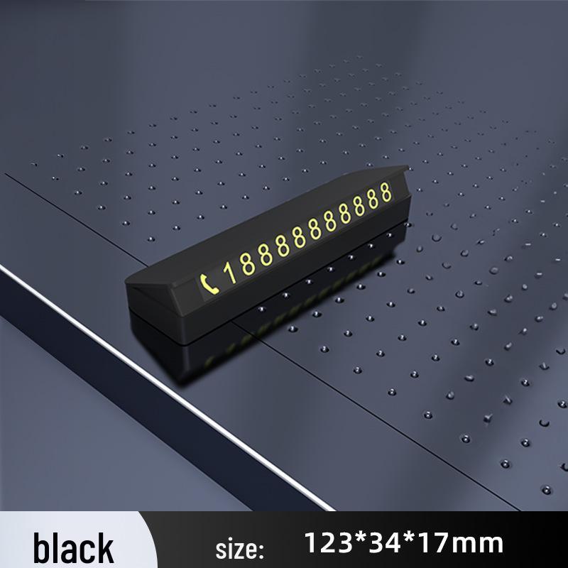 Movable Car Parking Number Plate with Hidden Design and Gift-Printed Logo