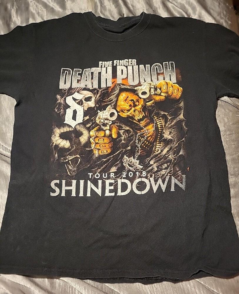 Five Finger Death Punch Shinedown 2018 Tour Shirt Unisex Black S-5XL Unisex T-Shirt XXL