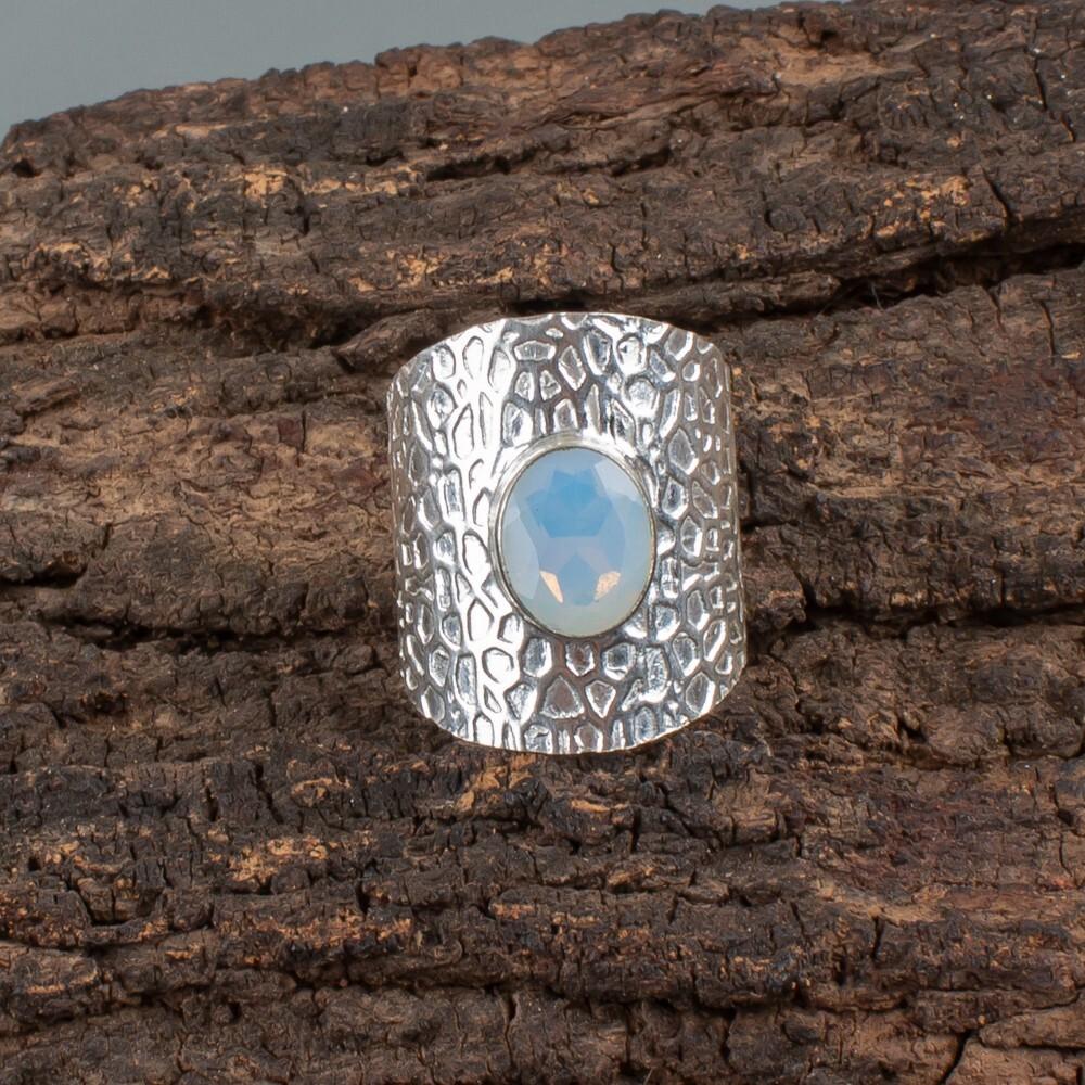 

Elegant White Opal Gemstone 925 Sterling Silver Handmade Jewelry Ring For Women RR-17-18 13
