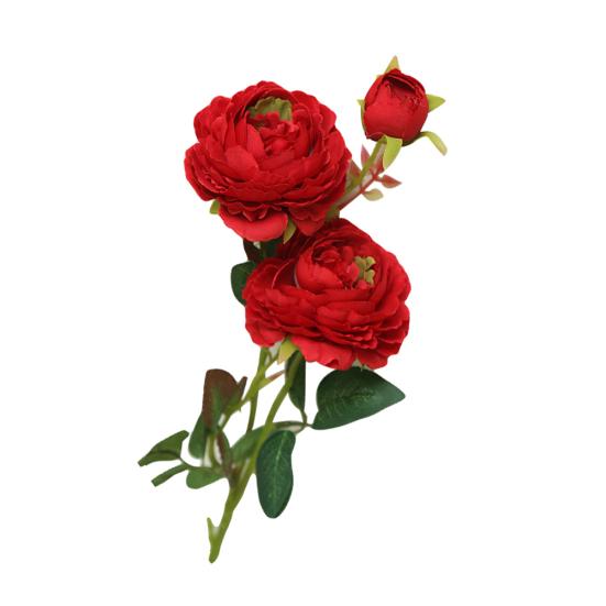 1 τεμ 3 κεφαλές Τεχνητή ψεύτικη παιώνια λουλούδι Γαμήλια Διακόσμηση γραφείου σπιτιού