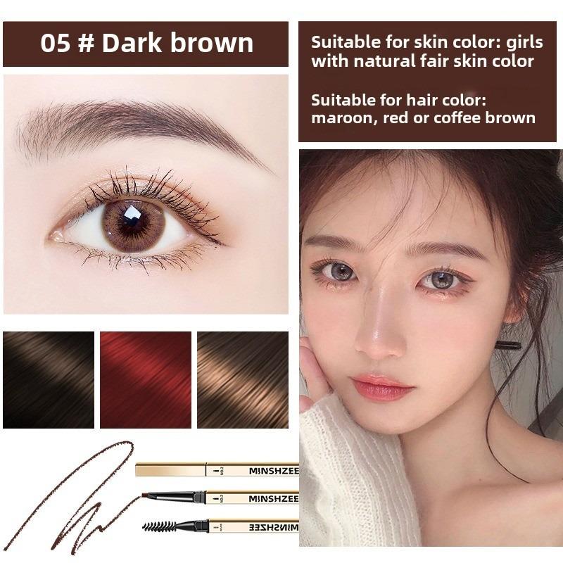 Small Gold Bar Eyebrow Pencil Extremely Fine Waterproof Sweat Lasting Non-fading Super Fine Tip