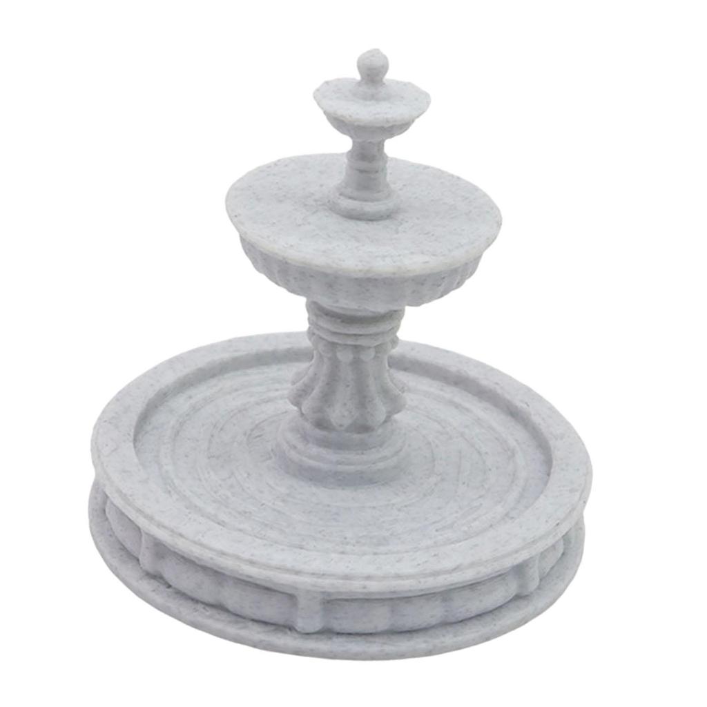 Miniature Decorative Fountain Model Accessory Potted Plant Decor Fairy Garden