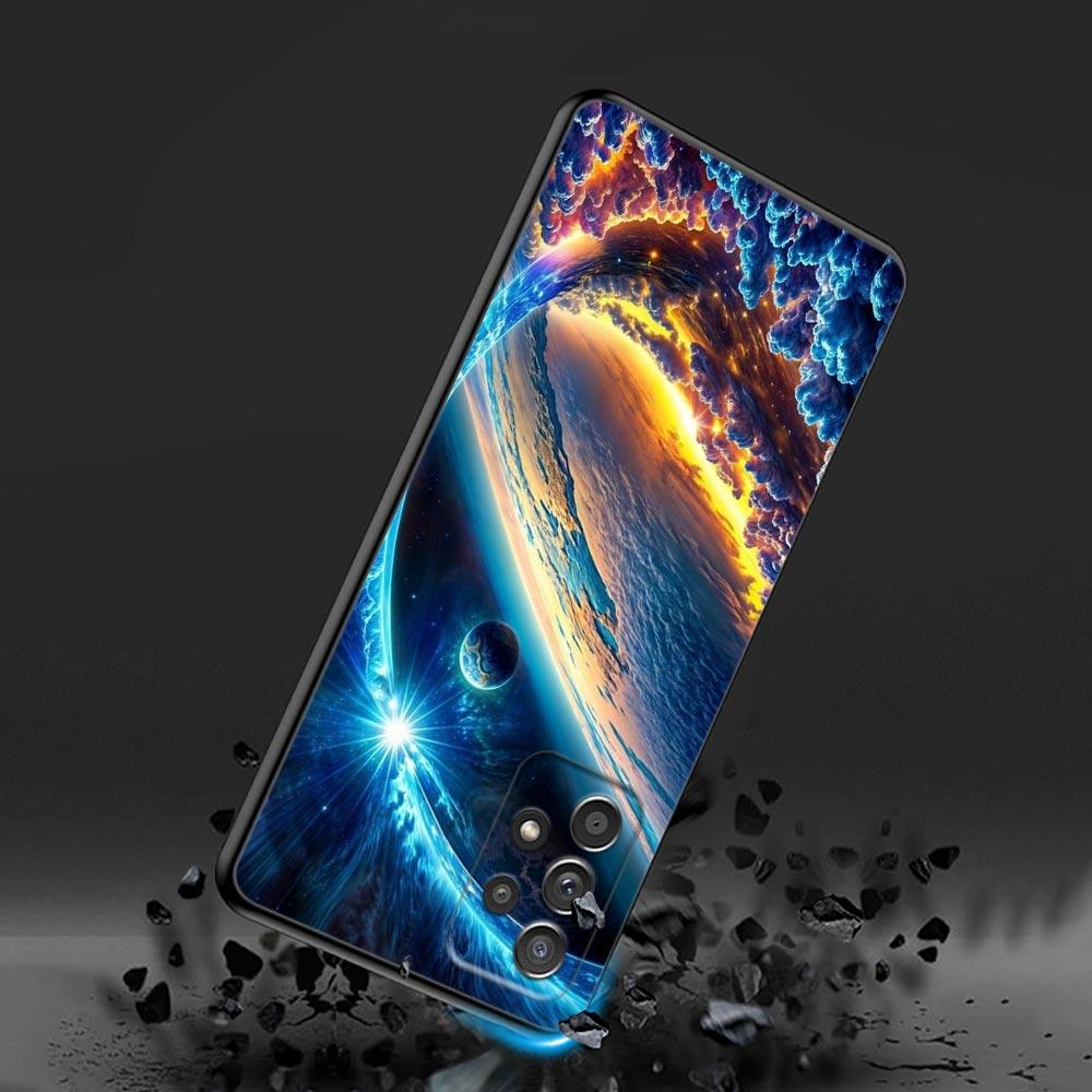 Sky Space Moon Stars Universe Phone Case For Samsung Galaxy A57 A56 A37 A55 A36 5G A26 A54 A52 A35 A34 A25 A17 A16 A15 A07 Cover