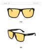 Men's Retro Square Polarized Sunglasses - Fashionable Anti-Glare Eyewear