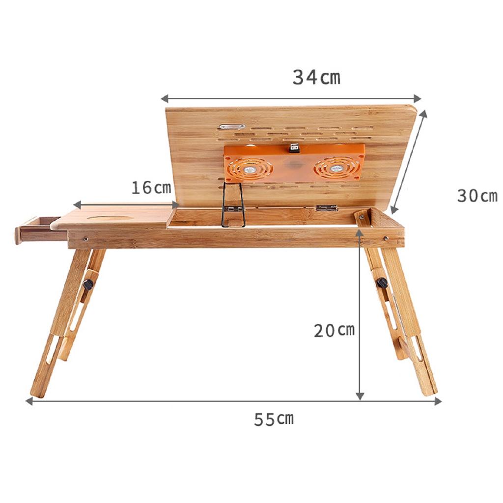 

Складной Портативный Бамбуковый Столик для Ноутбука Кровать Диван Офис Подставка для Ноутбука Стол с Вентилятором Охлаждения Прикроватный Столик для Компьютера Ноутбука small
