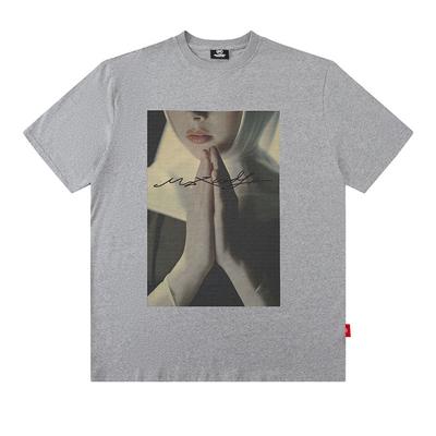 European And American High Street Abstract Printing T-Shirt Oversize Large Version Casual Cotton Short-Sleeved T-Shirt Men And Women