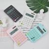 Colorful Solar-Powered Mini Calculator for Exams and Office