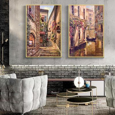 Klassische Venedig-Stadtlandschaft, Leinwandgemälde, Digitaldruck, Landschaft, Poster und Drucke, Heimdekoration, Bilder für Wohnzimmer, Hintergrund