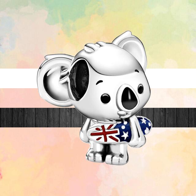 Neue Tier Stil Glückliche Katze Hund Panda Bär Löwe Schlange Kaninchen DIY Perlen Fit Original Mode Charms Silber Farbe Armbänder schmuck