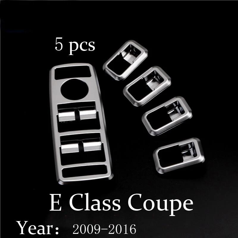 

Car Accessories For Benz E Class Coupe W207 C207 2009-2016 5pcs Interior Car Decor Car TrimInner Armrest Window Switch Cover