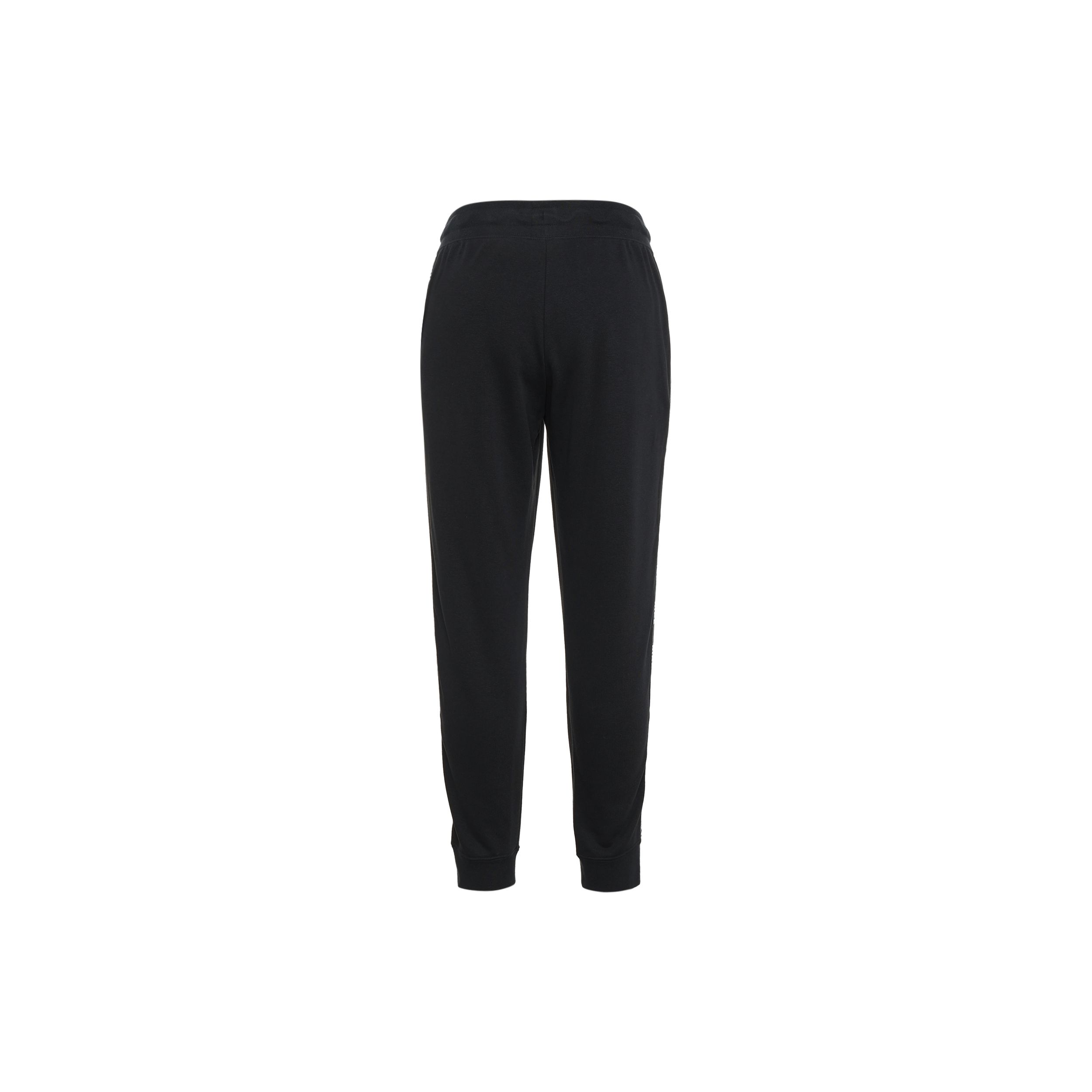 Nike Mid-Rise Side Drawstring Long Logo Knitted Sports Bocky Pants Womens Lows Black — фото 2