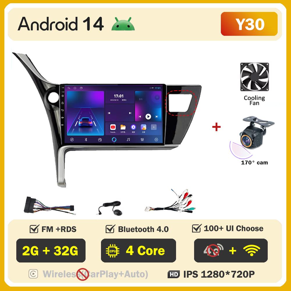 For Toyota Corolla 11 Auris E180 2017 2018 2019 Carplay Auto Screen Wireless Android Auto Car Intelligent Systems AutoMotive DSP