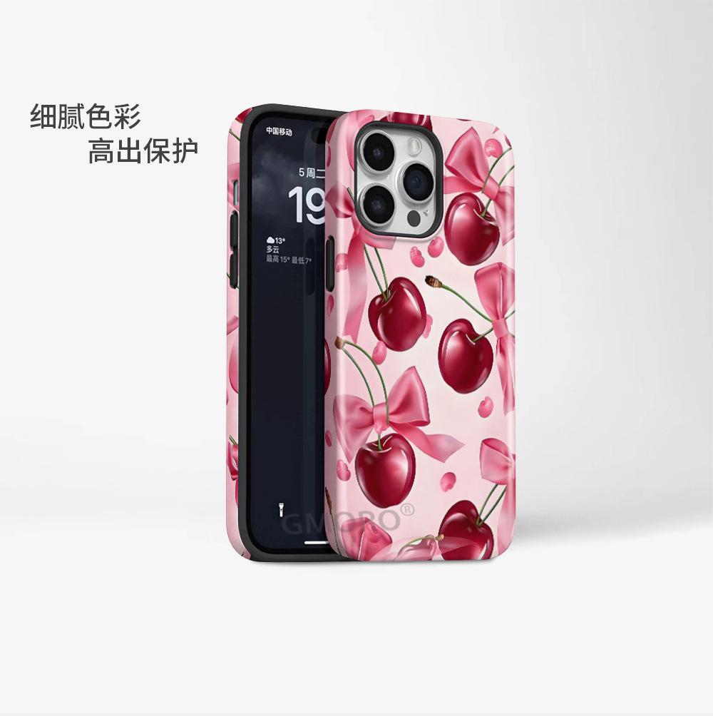 26 Years Old New Cherry Bow Mobile Phone Case Magsafe Protective Case for Apple 17/16/15 Mobile Phone Case