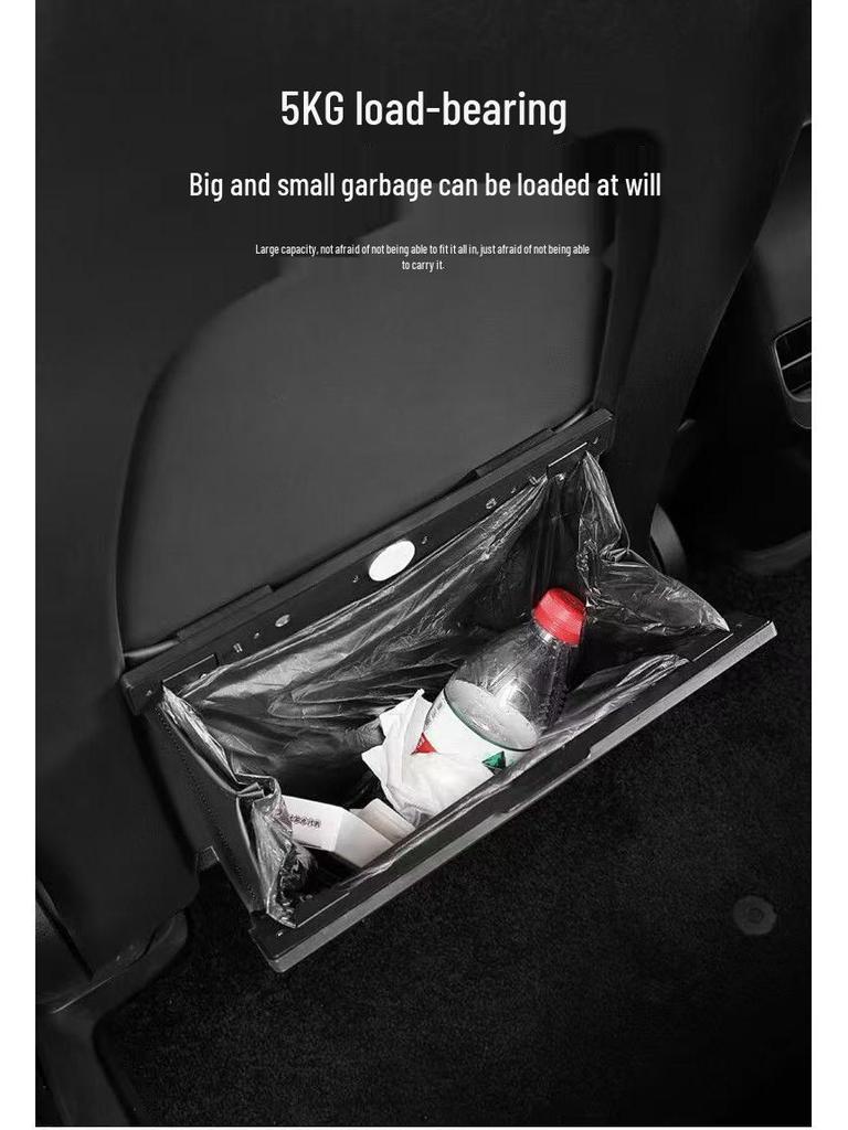 Tesla Rear Seat Magnetic LED Trash Bag