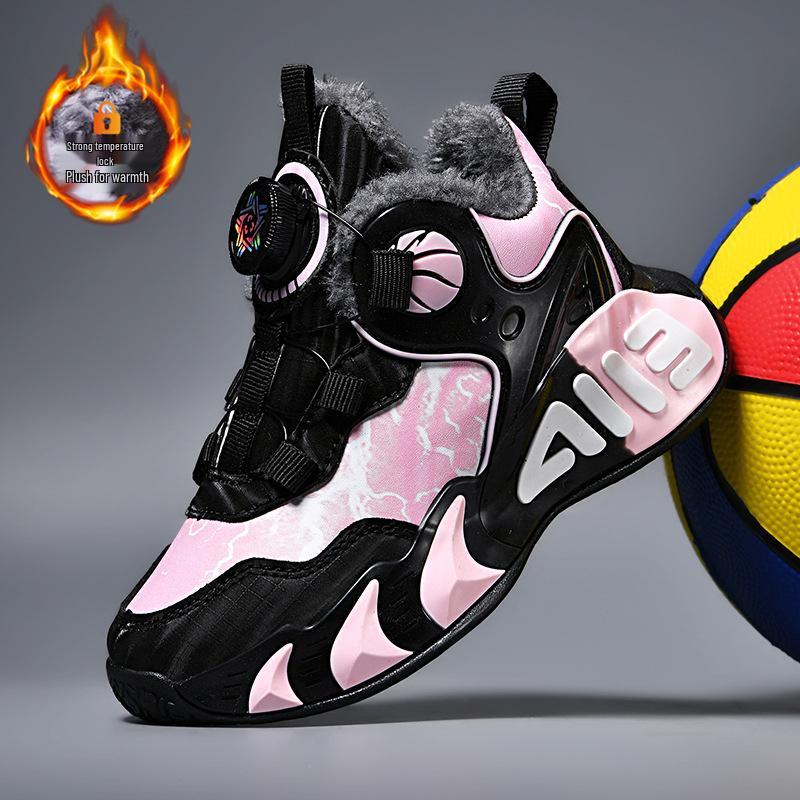 Chitu 2025 Winter Jungen Basketballschuhe - Trendig, mit Baumwoll-Fleece gefüttert zum Laufen