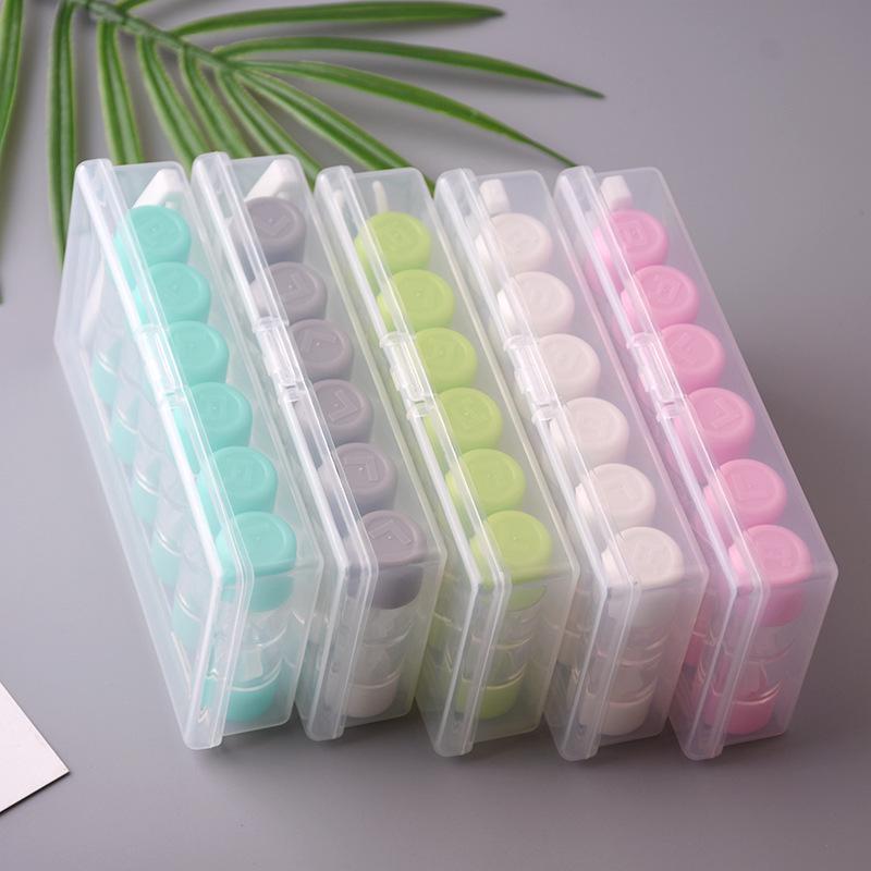 Portable RGP Contact Lens Color Care Set - 6 Piece Display Case