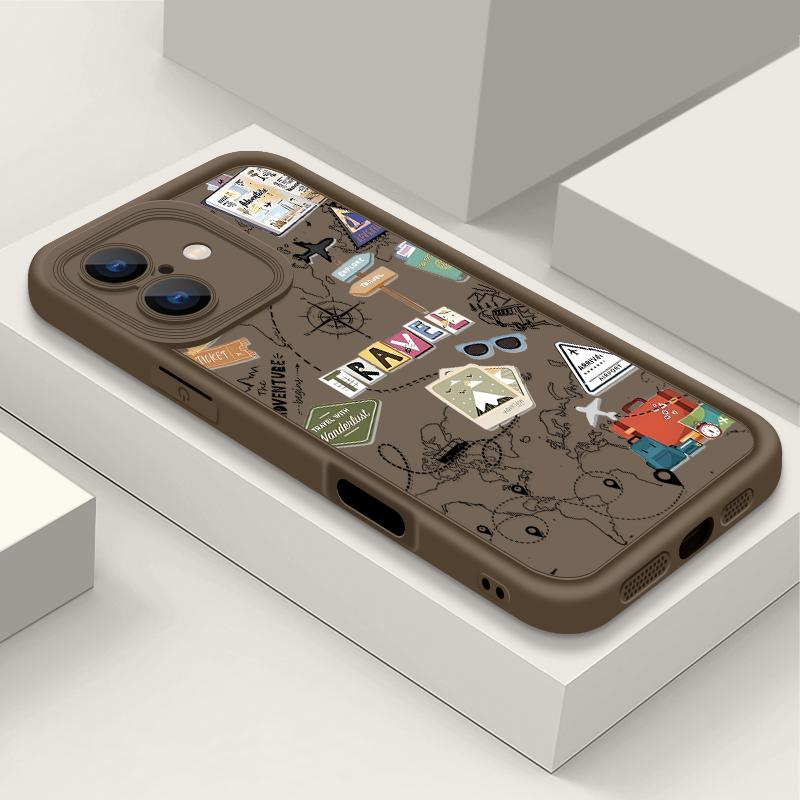 For iPhone 16 Pro Max 15 Pro 14 Plus 13 12 11 XS XR 8 7 Case Shell Signboard Print TPU Soft Shockproof Matte Phone Cover