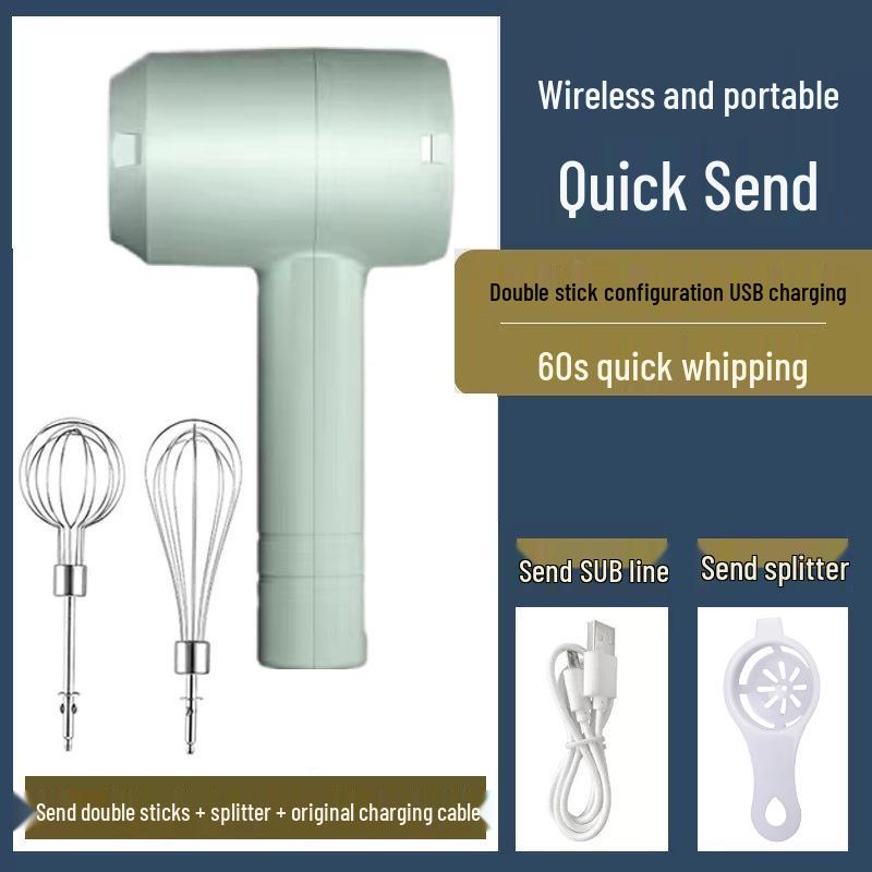 Handheld Wireless Electric Egg Beater & Frother for Baking