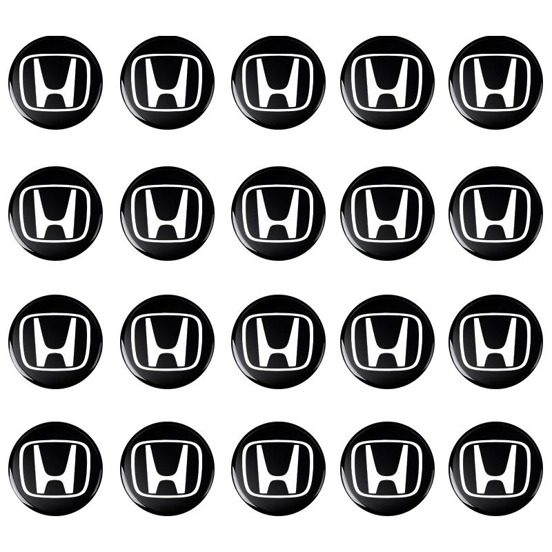 2/5/10Pcs 14mm Car Remote Key Fob Emblem Badge Radio Button Sticker For Honda Fit Mugen Insight Type S R VTEC DOHC Modulo Vezel Legend RR Si