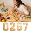 Large Food Serving Tray Wooden Reusable Number Table Decor Platter For Charcuterie Cheese Snack Cookie Cake Home Bar Party