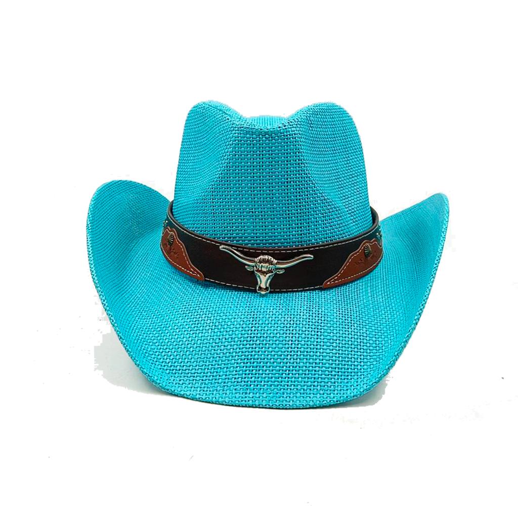 Corn Husk Material Straw Hat Western Cowboy Hat Spring and Summer Men and Women Panama Sun Hat Elegant Cowboy Straw Hat