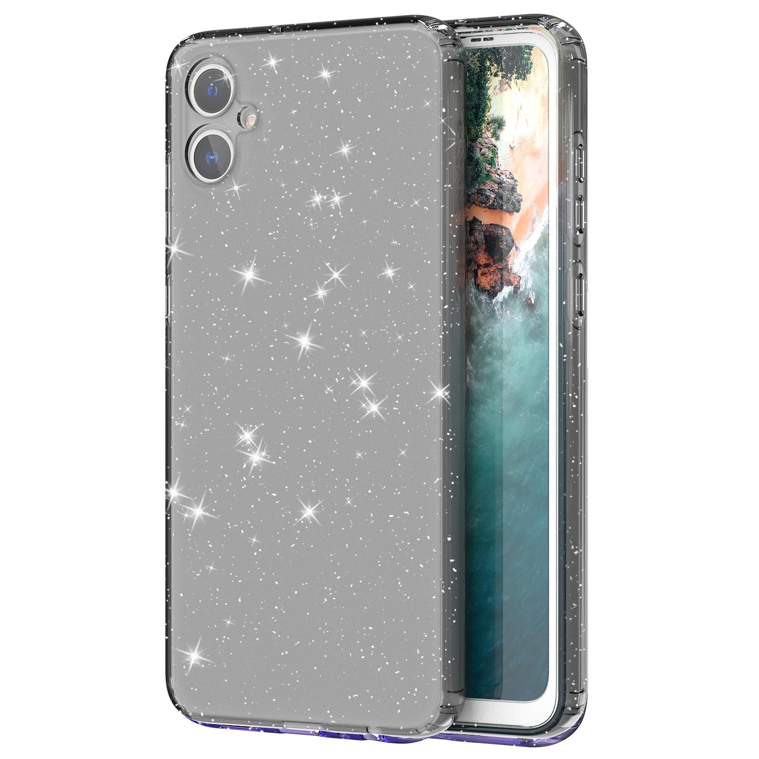 

For Samsung Galaxy A05 4G Case Soft TPU Phone Cover Glitter Clear Sparkly Transparent Black