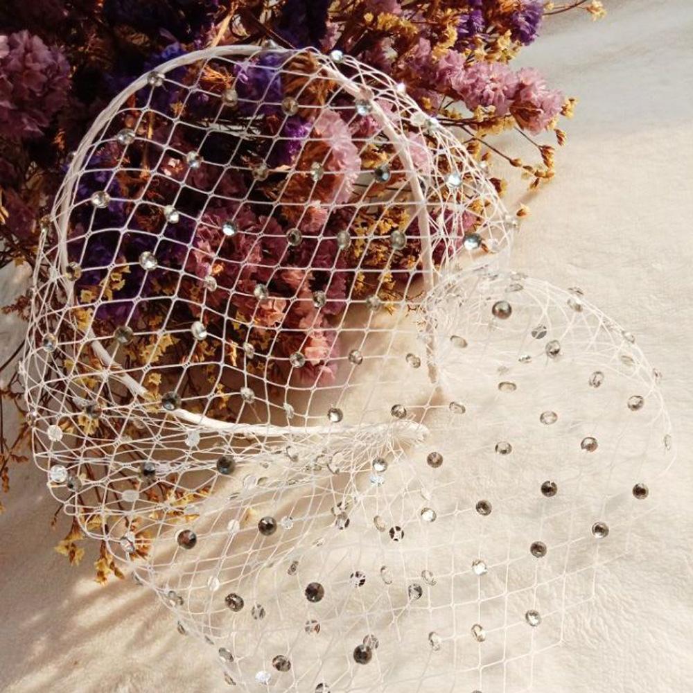 Mysterious Mesh Drill Jewelry Fashion Ol Party Banquet Party Hair Accessories Headband White