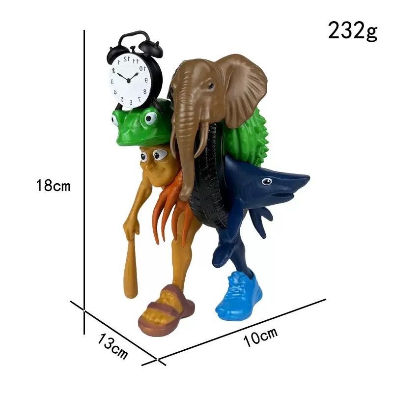 New Tung Tung Tung Sahur Tralalero Tralala Italian Brainrot Monster Fusion Edition Anime Action Figure Cartoon Ornament Gift Toy